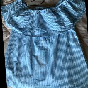 H&M shoulder striped blouse